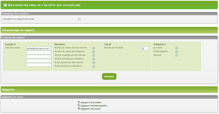 Activite Internet Rapports Pdf Tracabilite Frogi Secure
