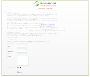 Console Administration Problème De Connexion Frogi Secure