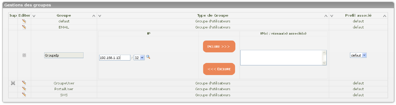 Utiliser des groupes IP - Frogi Secure